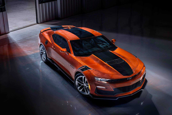 Intense Vivid Orange Gown For First Photoshoot Of 2022 Chevy Camaro