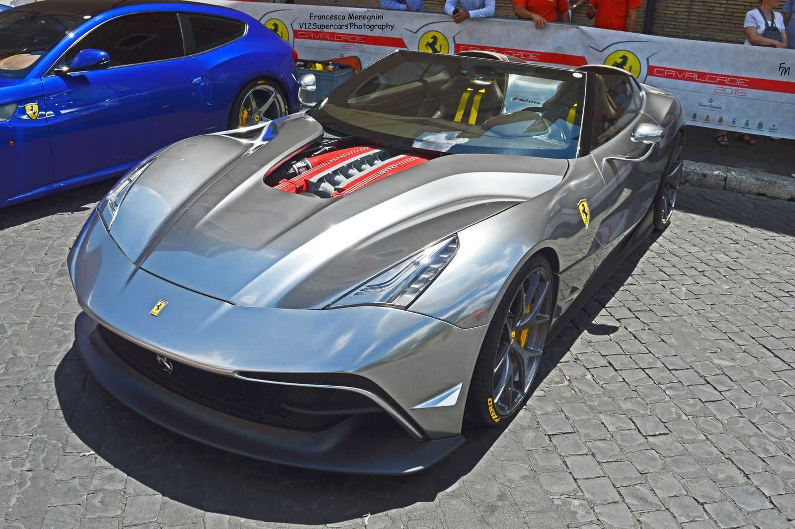 Ferrari F12 Trs In Beautiful Chrome Silver Seen In Rome