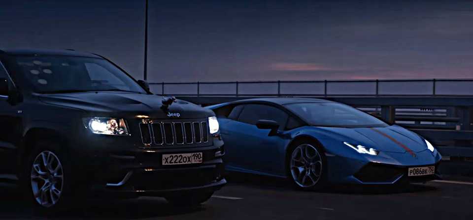 TEST DRIVE. Jeep SRT8 vs Lamborghini Huracan!